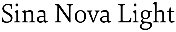 Sina Nova Light Font