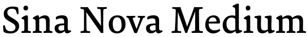 Sina Nova Medium Font