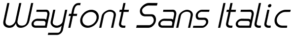 Wayfont Sans Italic Font