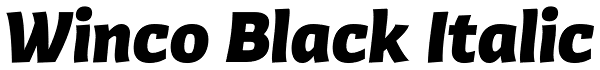 Winco Black Italic Font