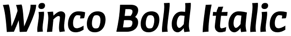 Winco Bold Italic Font