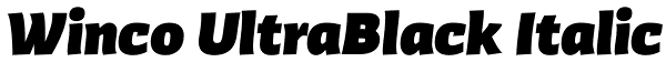 Winco UltraBlack Italic Font