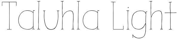 Taluhla Light Font