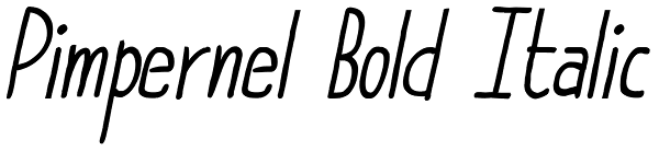 Pimpernel Bold Italic Font