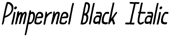 Pimpernel Black Italic Font