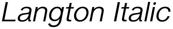 Langton Italic Font