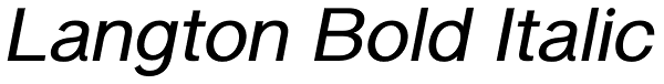 Langton Bold Italic Font