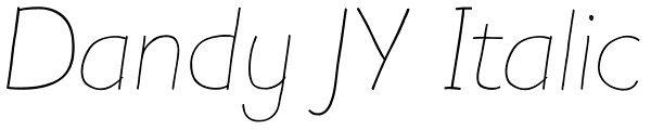 Dandy JY Italic Font