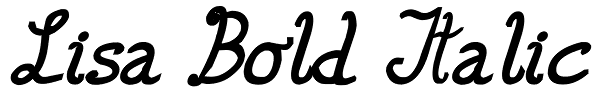 Lisa Bold Italic Font