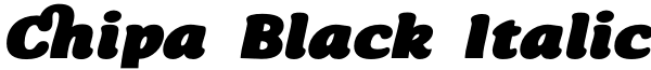 Chipa Black Italic Font