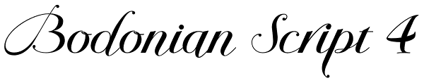 Bodonian Script 4 Font