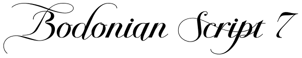 Bodonian Script 7 Font