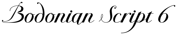 Bodonian Script 6 Font