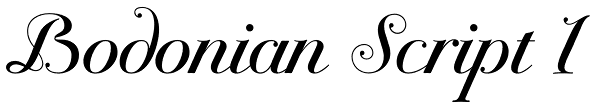 Bodonian Script 1 Font