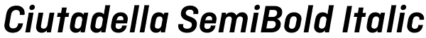 Ciutadella SemiBold Italic Font