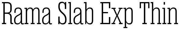 Rama Slab Exp Thin Font