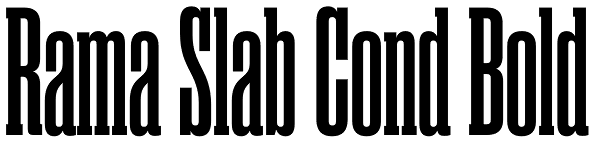 Rama Slab Cond Bold Font