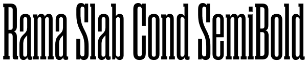 Rama Slab Cond SemiBold Font