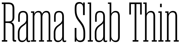 Rama Slab Thin Font