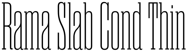 Rama Slab Cond Thin Font