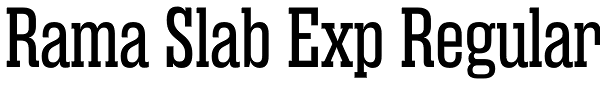 Rama Slab Exp Regular Font