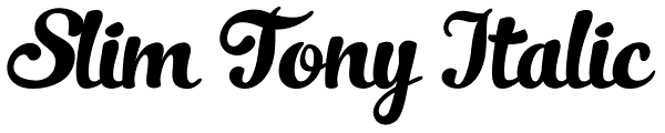 Slim Tony Italic Font