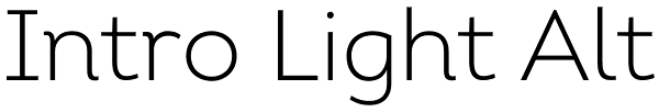 Intro Light Alt Font