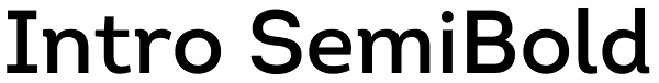 Intro SemiBold Font