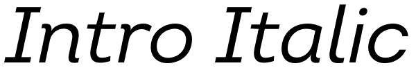 Intro Italic Font