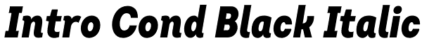 Intro Cond Black Italic Font