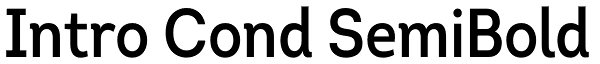 Intro Cond SemiBold Font