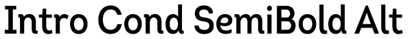 Intro Cond SemiBold Alt Font