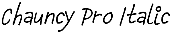 Chauncy Pro Italic Font