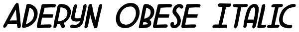 Aderyn Obese Italic Font