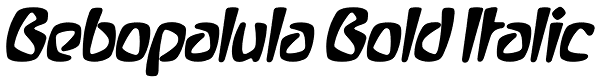 Bebopalula Bold Italic Font