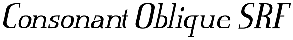 Consonant Oblique SRF Font