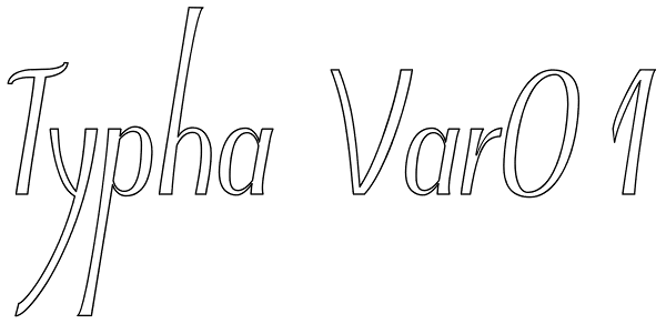 Typha Var01 Font