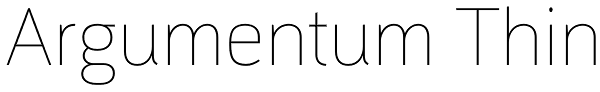 Argumentum Thin Font