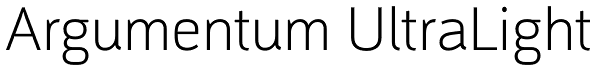 Argumentum UltraLight Font