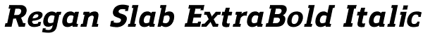 Regan Slab ExtraBold Italic Font