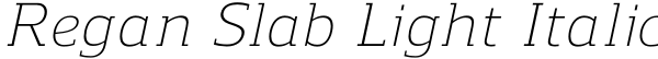 Regan Slab Light Italic Font