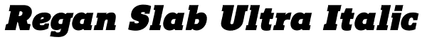 Regan Slab Ultra Italic Font
