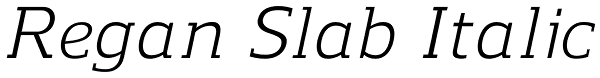 Regan Slab Italic Font