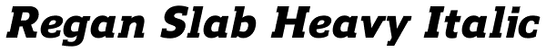 Regan Slab Heavy Italic Font