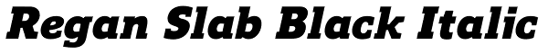 Regan Slab Black Italic Font