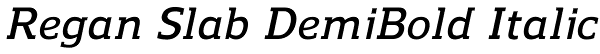 Regan Slab DemiBold Italic Font