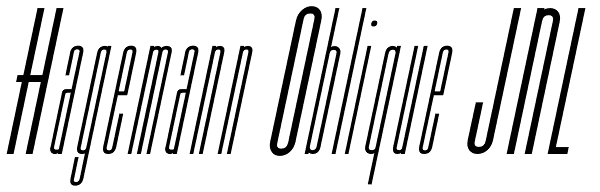 Hagemann Oblique JNL Font