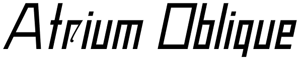 Atrium Oblique Font