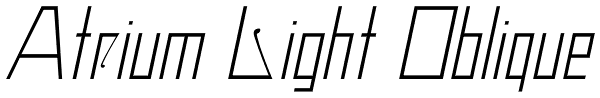 Atrium Light Oblique Font