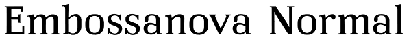 Embossanova Normal Font